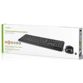 TASTIERA PC NEDIS KBMCW100BKIT MOUSE + TASTIERA WIRELESS 